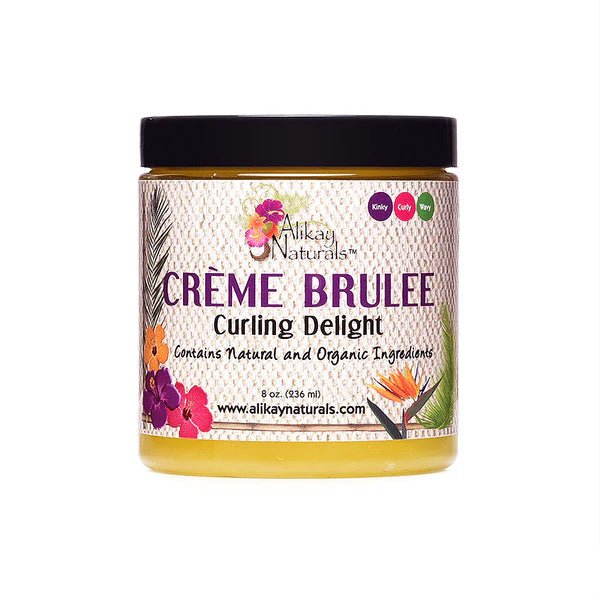 Alikay Naturals Creme Brulee Curling Delight | Hydrating Curl Cream with Moisture & Hold โ Avocado Cream, Aloe Berry & Creme Brulee Scents โ 8oz - Beauty Exchange Beauty Supply