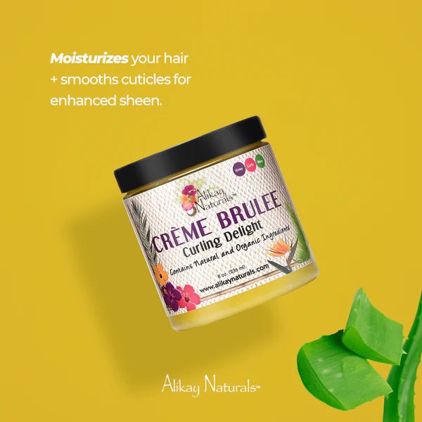 Alikay Naturals Creme Brulee Curling Delight | Hydrating Curl Cream with Moisture & Hold โ Avocado Cream, Aloe Berry & Creme Brulee Scents โ 8oz - Beauty Exchange Beauty Supply