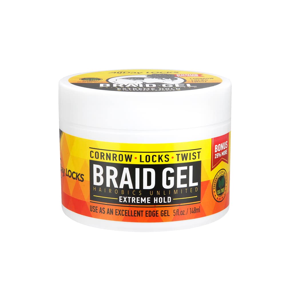 AllDay Locks Braid Gel | Extreme Hold, Smooths & Tames Frizz | No Flaking or Drying | High Shine, Long Lasting for Braids, Locks, Twists, Cornrows| - Beauty Exchange Beauty Supply