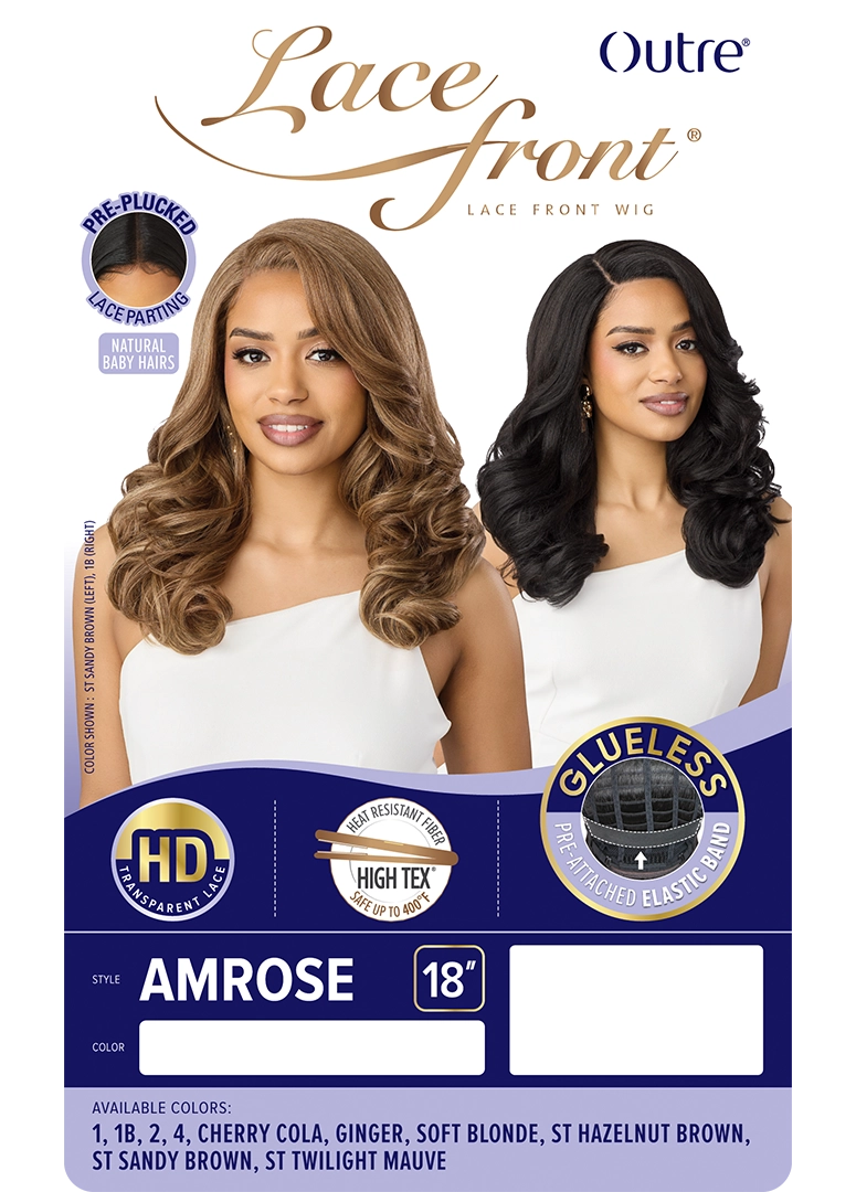 Outre Lace Frontal HD Sythetic Lace Front Wig - Amrose