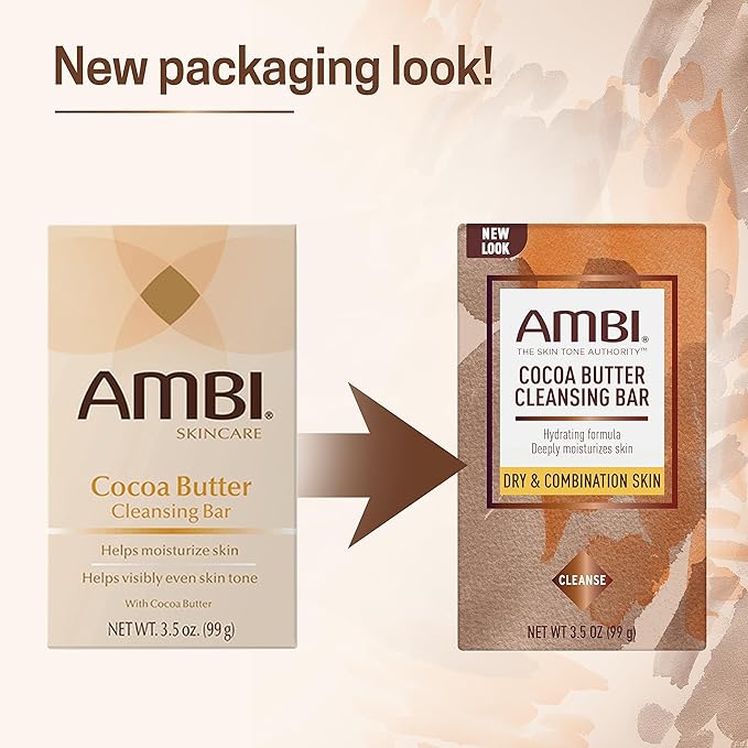 Ambi - Cocoa Butter Cleansing Bar| Hydrating | Moisturizes Skin | For - Dry & Combination Skin | 3.5Oz - Beauty Exchange Beauty Supply