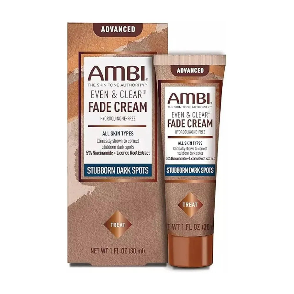 Ambi - Even & Clear | Fade Cream | 2 Variants | Moderate Dark Spots | Stubborn Dark Spots | Hydroquinone - Free | Niacinamide | 1Oz - Beauty Exchange Beauty Supply