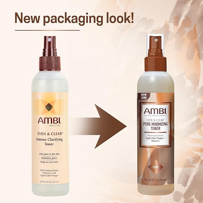 Ambi - Even & Clear | Intense Clarifying Toner | Pores Minimizing Toner | Vitamin C | Apple Cider Vinegar | Licorice Extract | 8Oz | - Beauty Exchange Beauty Supply