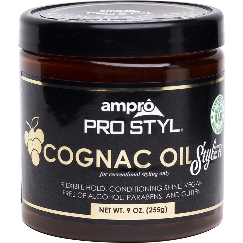 Ampro Pro Styl Cognac Oil Styler – Conditioning Shine & Hold with a Luxe Finish – 9oz - Beauty Exchange Beauty Supply