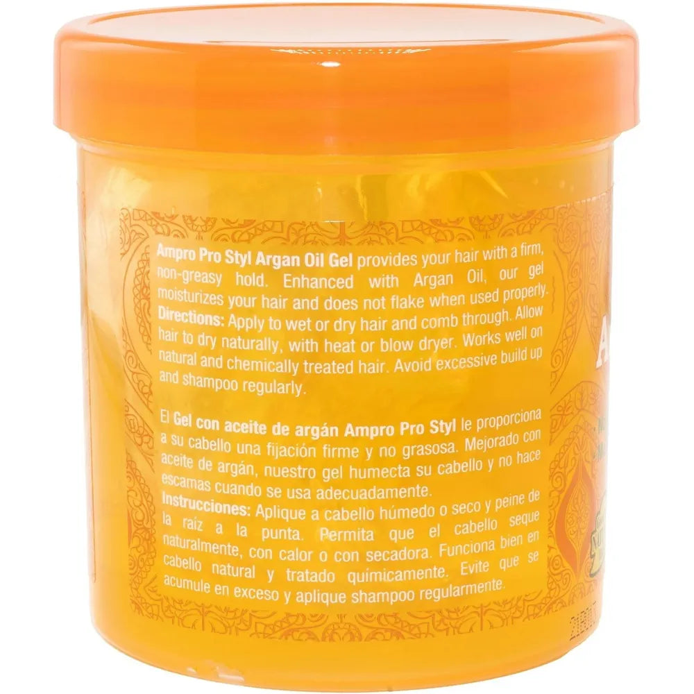Ampro Pro Styl Moisturizing Argan Oil Hair Styling Gel – Hydrating Hold for Naturals – 15oz / 32oz - Beauty Exchange Beauty Supply