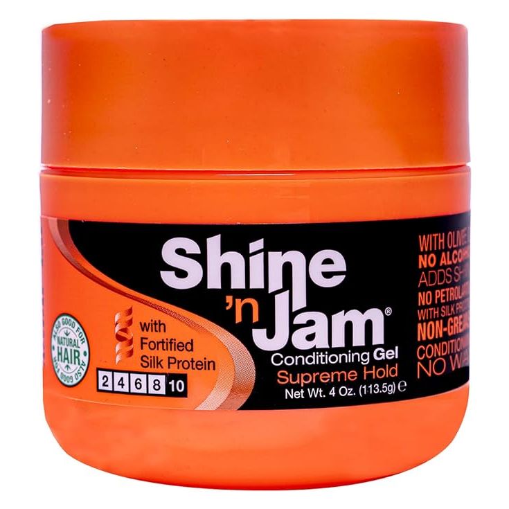 Ampro Shine - n - Jam Edges Hair Styling Gel – Supreme Hold, Regular Hold – 4oz & Silk Edges – 2.25oz | - Beauty Exchange Beauty Supply