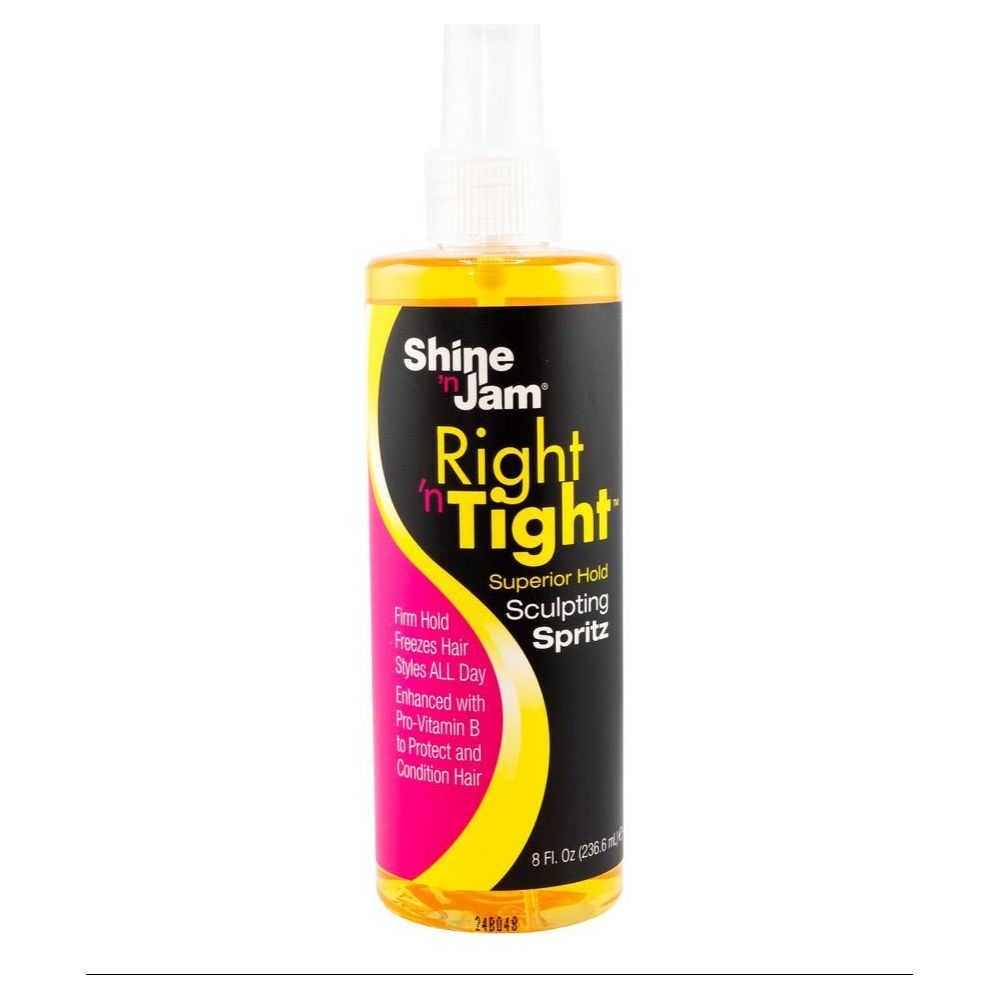 Ampro Shine 'n Jam Right 'N Tight Sculpting Spritz – Superior Hold & Elite Quick - Dry Variants – 8 oz - Beauty Exchange Beauty Supply