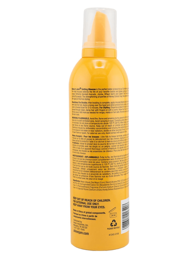 Ampro Shine N Jam Setting Mousse Firm & Extra Hold – 12oz - Beauty Exchange Beauty Supply