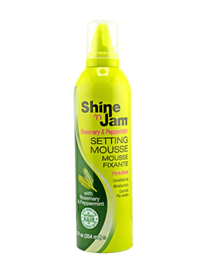Ampro Shine N Jam Setting Mousse Firm & Extra Hold – 12oz - Beauty Exchange Beauty Supply