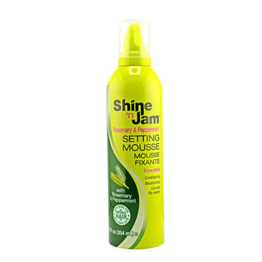Ampro Shine N Jam Setting Mousse Firm & Extra Hold – 12oz - Beauty Exchange Beauty Supply