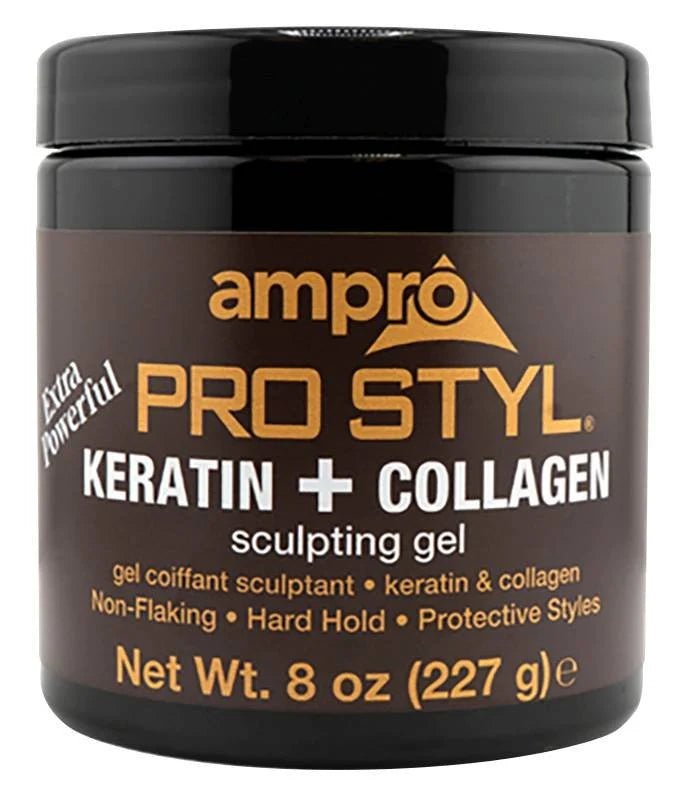 Ampro Styling Gel with Keratin + Collagen – 8 oz - Beauty Exchange Beauty Supply