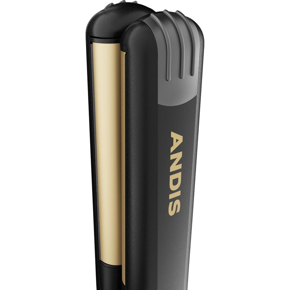 Andis 1" Ceramic Curved Edge Flat Iron – Smooth, Curl, & Flip with One Tool! Frizz - Free Styling for All Hair Types - Beauty Exchange Beauty Supply
