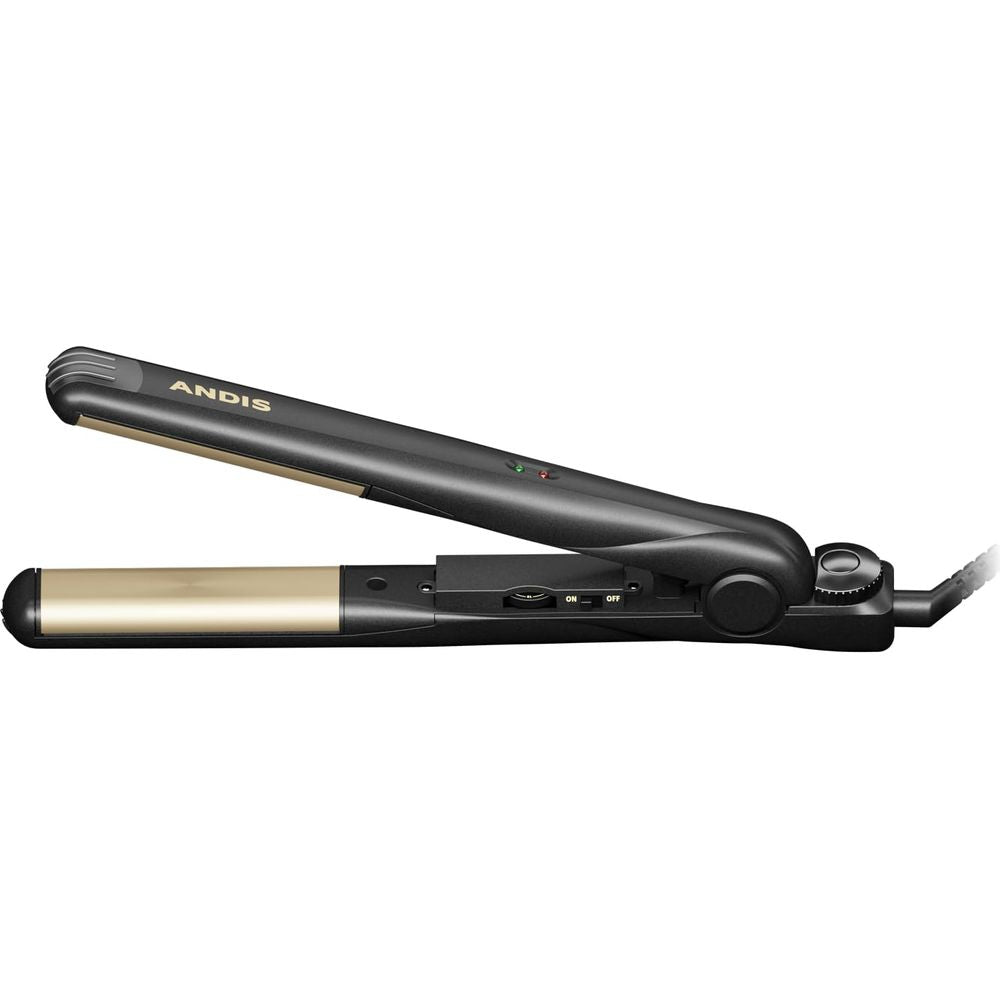 Andis 1" Ceramic Curved Edge Flat Iron – Smooth, Curl, & Flip with One Tool! Frizz - Free Styling for All Hair Types - Beauty Exchange Beauty Supply
