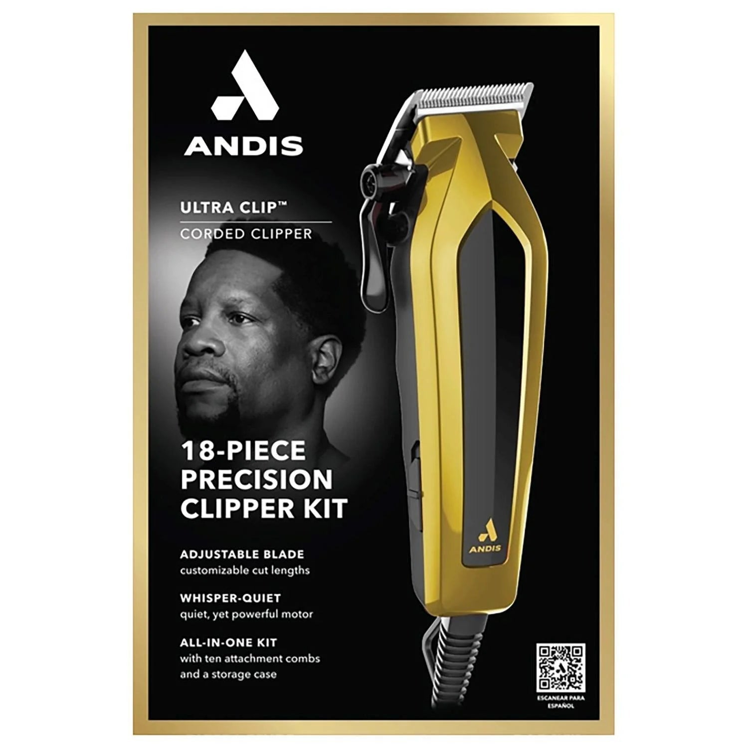 Andis – At-Home Clipper Ultra Gold – 18 Piece Kit - Beauty Exchange Beauty Supply
