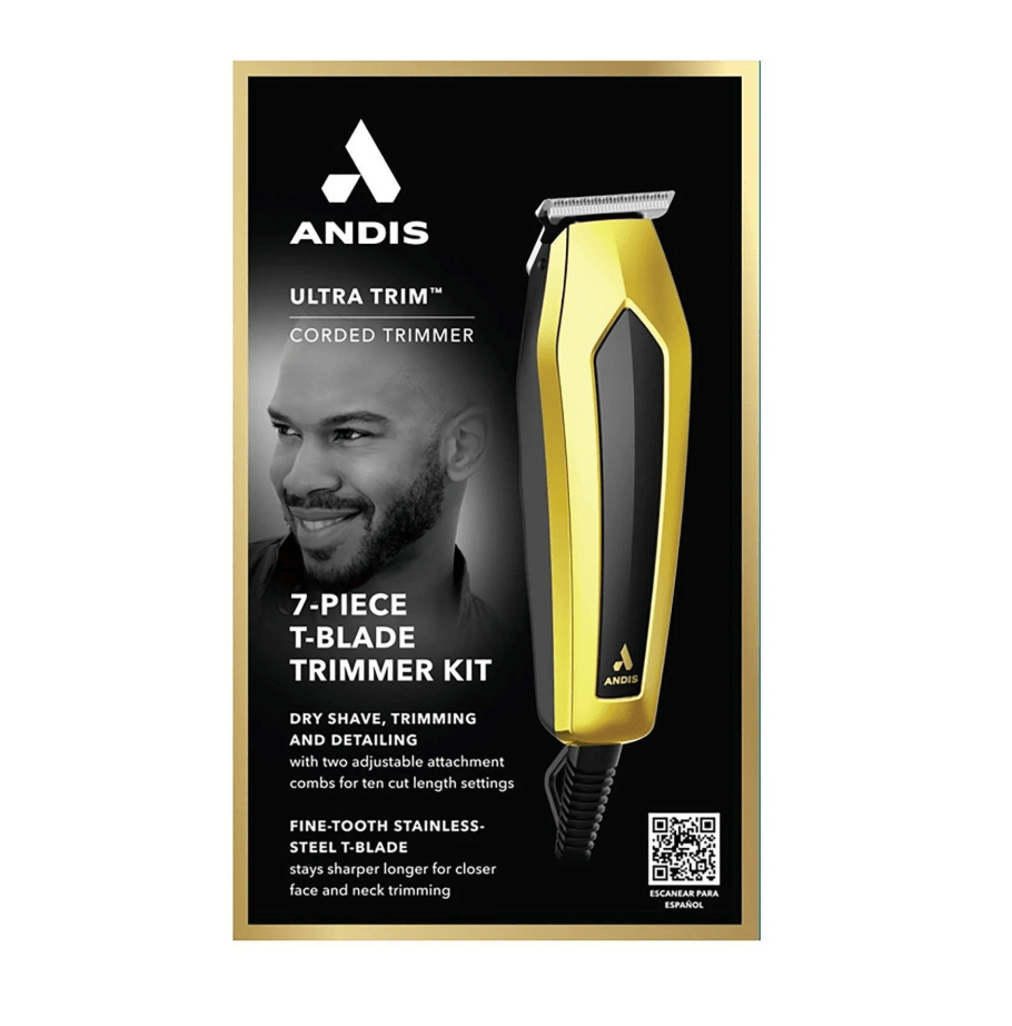 Andis At - Home Trimmer Ultra T - Blade Gold – 7 - Piece Kit - Beauty Exchange Beauty Supply