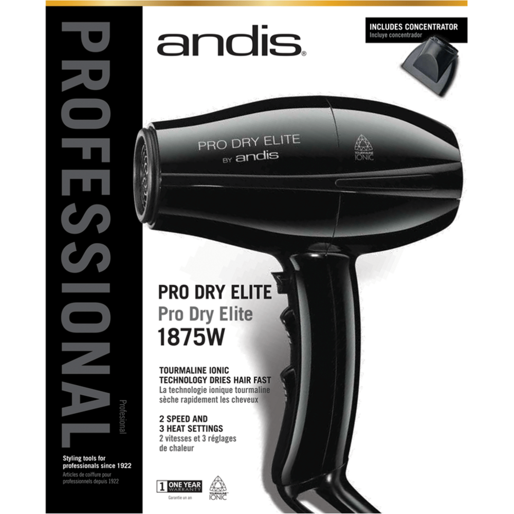 Andis Pro Dry Elite 1875W Hair Dryer – Fast Drying & Salon - Quality Results at Home - Beauty Exchange Beauty Supply