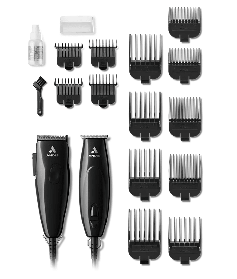 Andis Professional Pivot Clipper and Trimmer Combo - Black - Beauty Exchange Beauty Supply