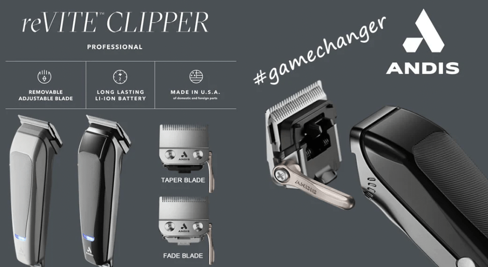 Andis reVITE Cordless Clipper Black - Beauty Exchange Beauty Supply