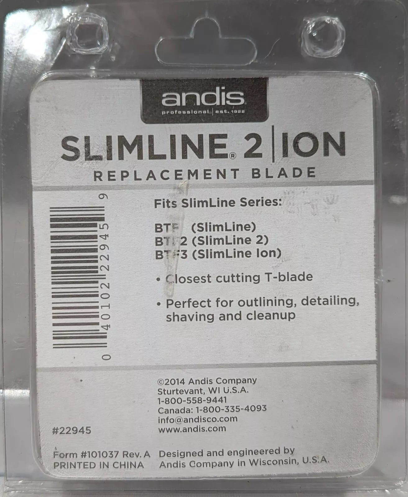 Andis Slimline 2 Ion – Precision Replacement Blade - Beauty Exchange Beauty Supply