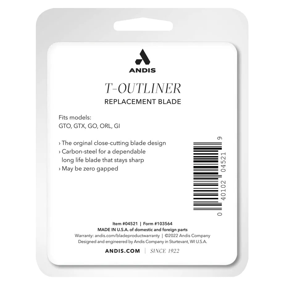 Andis T - Outliner โ Replacement Blade for Sharp Edging & Detailing - Beauty Exchange Beauty Supply