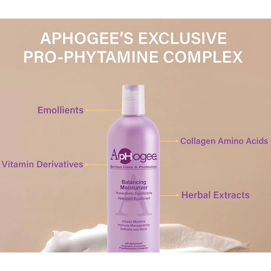 Aphogee - Balancing Moisturizer | Infuses Moisture | Improves Manageability | Softness | Shine | 8Oz | - Beauty Exchange Beauty Supply