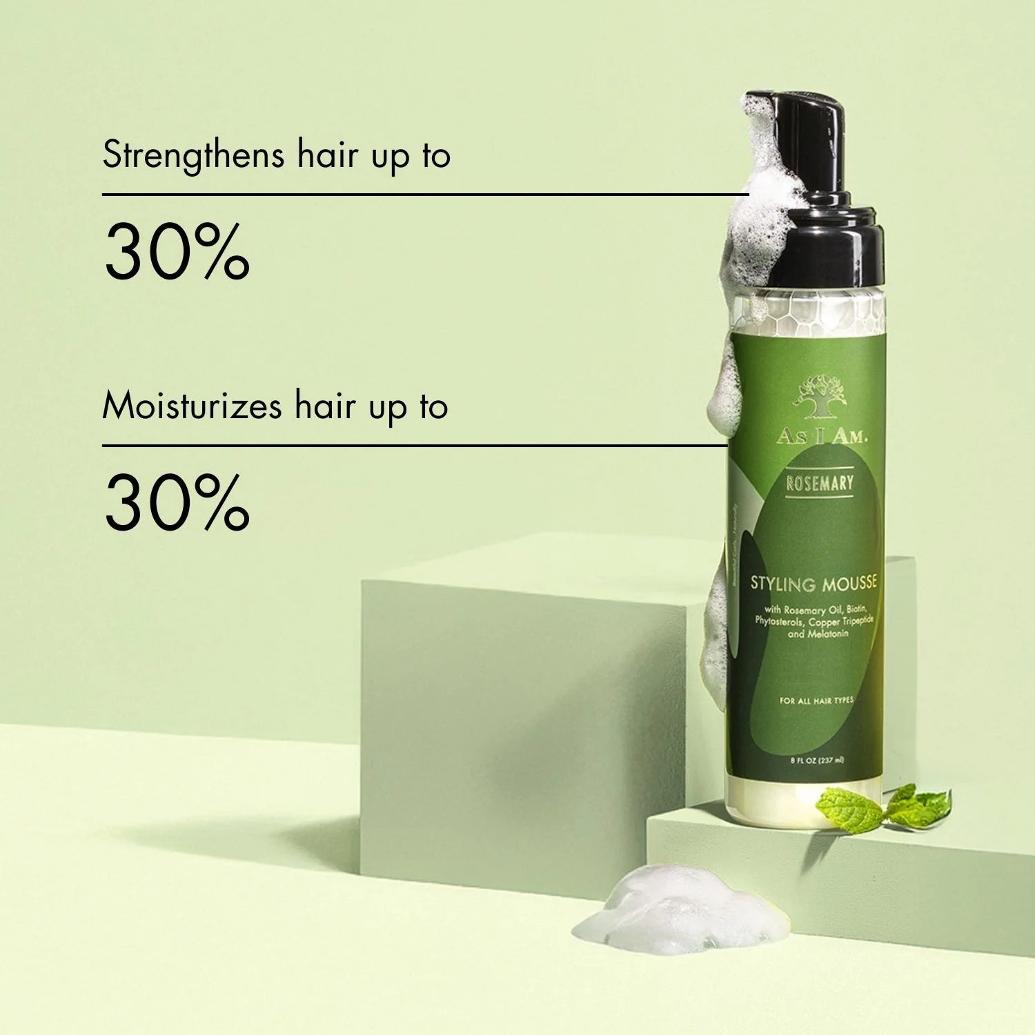 As I Am Rosemary Curl Hair Mousse – 8 fl oz - Beauty Exchange Beauty Supply