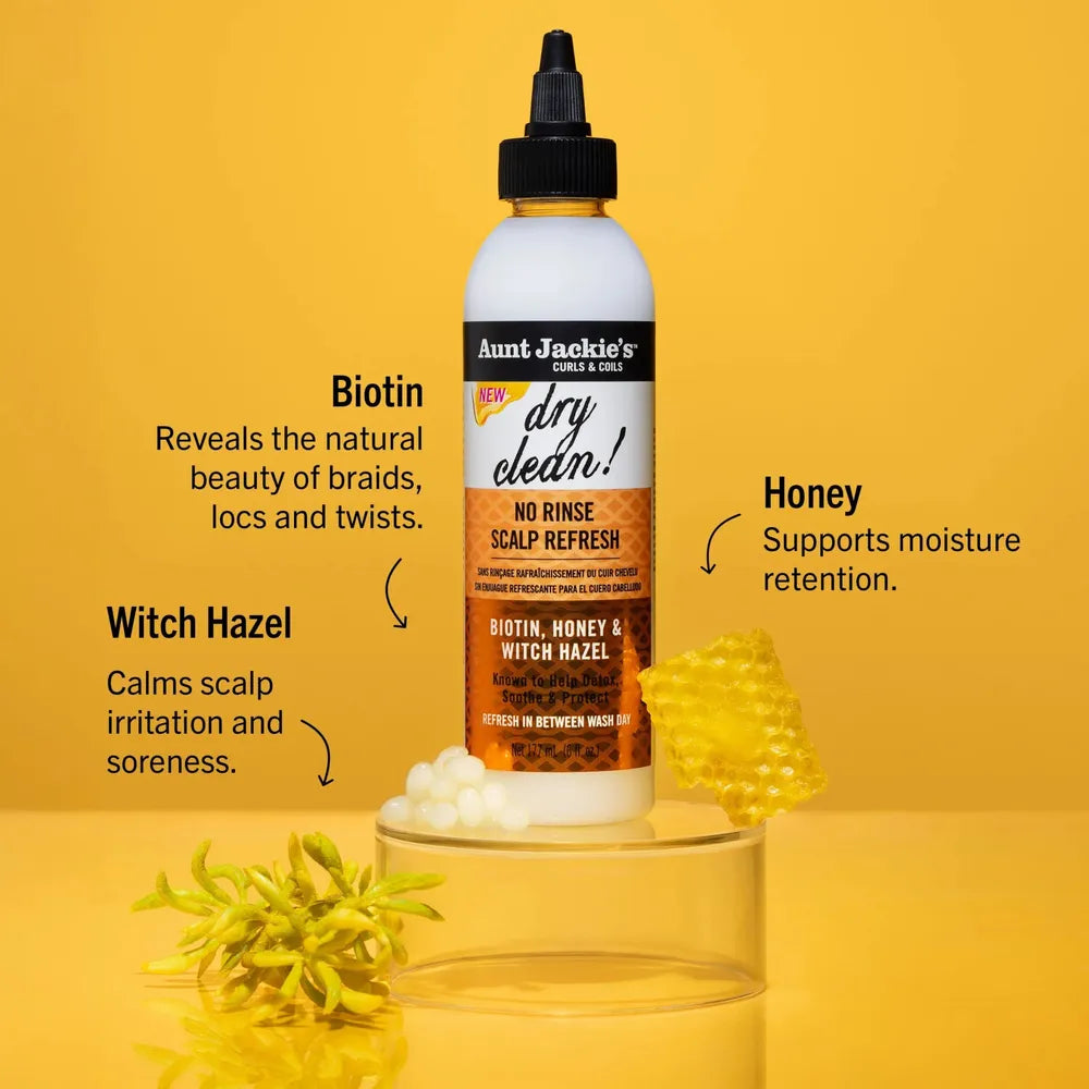 Aunt Jackie's - Award - Winning Braid + Twist Collection | Dry Clean! - No Rinse Scalp Refresh | Help Detox | Protect | Soothe | 6Oz | - Beauty Exchange Beauty Supply