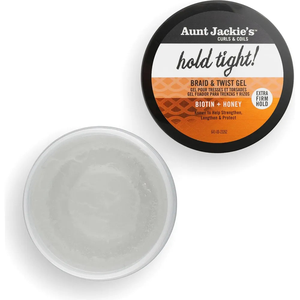 Aunt Jackie's - Award - Winning Braid + Twist Collection | Hold Tight! - Braid & Twist Gel | Help Lengthen | Protect | Strengthen | 7.5Oz | - Beauty Exchange Beauty Supply
