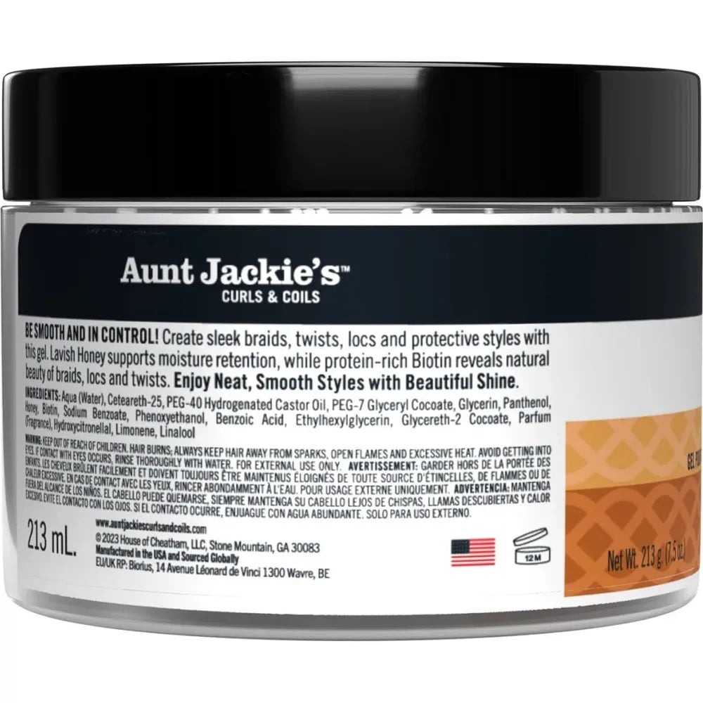 Aunt Jackie's - Award - Winning Braid + Twist Collection | Hold Tight! - Braid & Twist Gel | Help Lengthen | Protect | Strengthen | 7.5Oz | - Beauty Exchange Beauty Supply
