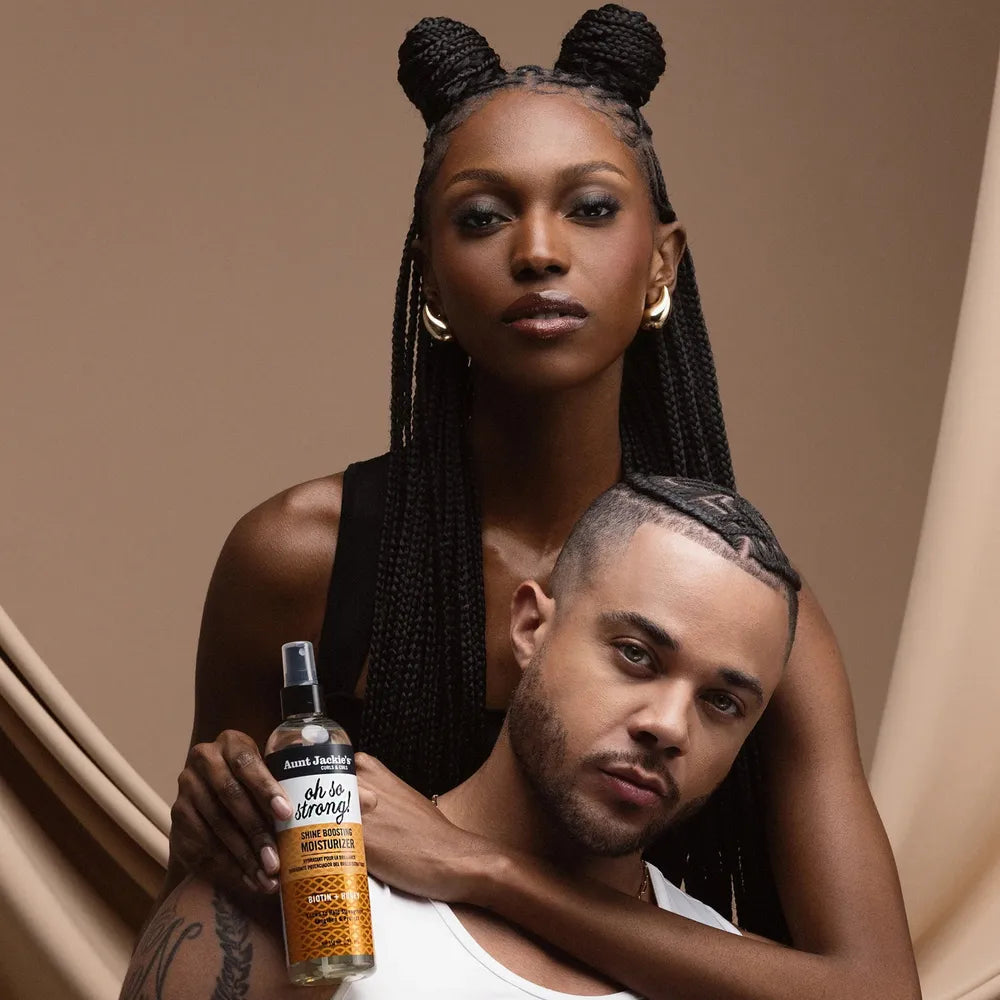 Aunt Jackie's - Award - Winning Braid + Twist Collection | Oh So Strong - Shine Boosting Moisturizer | Help Hydrate | Protect | Strengthen | 12Oz | - Beauty Exchange Beauty Supply