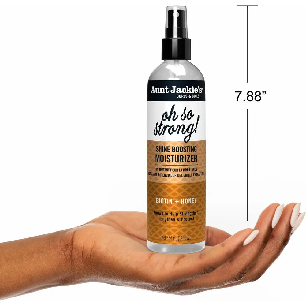 Aunt Jackie's - Award - Winning Braid + Twist Collection | Oh So Strong - Shine Boosting Moisturizer | Help Hydrate | Protect | Strengthen | 12Oz | - Beauty Exchange Beauty Supply