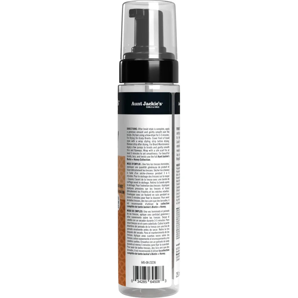 Aunt Jackie's - Award - Winning Braid + Twist Collection | Ready, Set, Hold! - Braid Setting Foam | Help Hydrate | Protect | Strengthen | 8.5Oz | - Beauty Exchange Beauty Supply