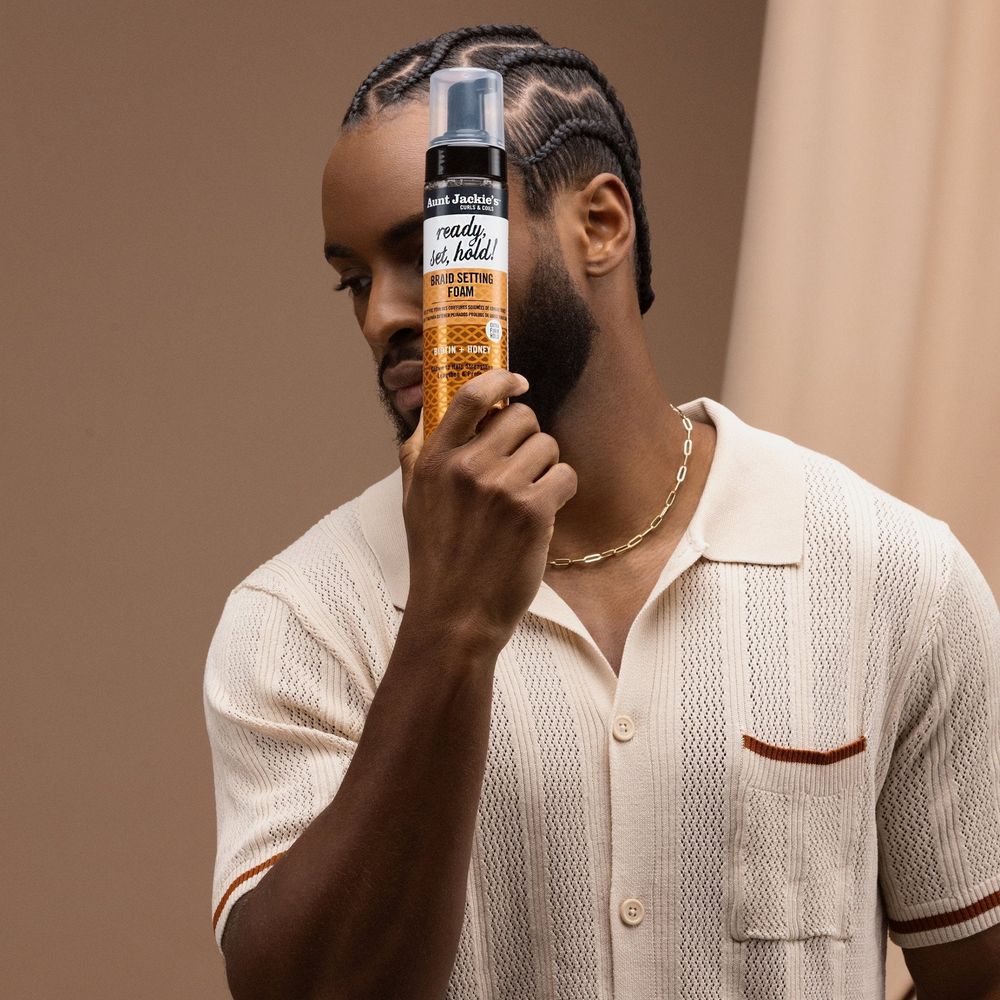 Aunt Jackie's - Award - Winning Braid + Twist Collection | Ready, Set, Hold! - Braid Setting Foam | Help Hydrate | Protect | Strengthen | 8.5Oz | - Beauty Exchange Beauty Supply