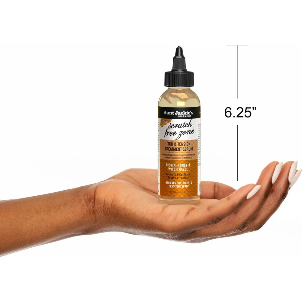 Aunt Jackie's - Award - Winning Braid + Twist Collection | Scratch Free Zone - Itch & Tension Treatment Serum | Help Detox | Protect | Soothe | 4Oz | - Beauty Exchange Beauty Supply