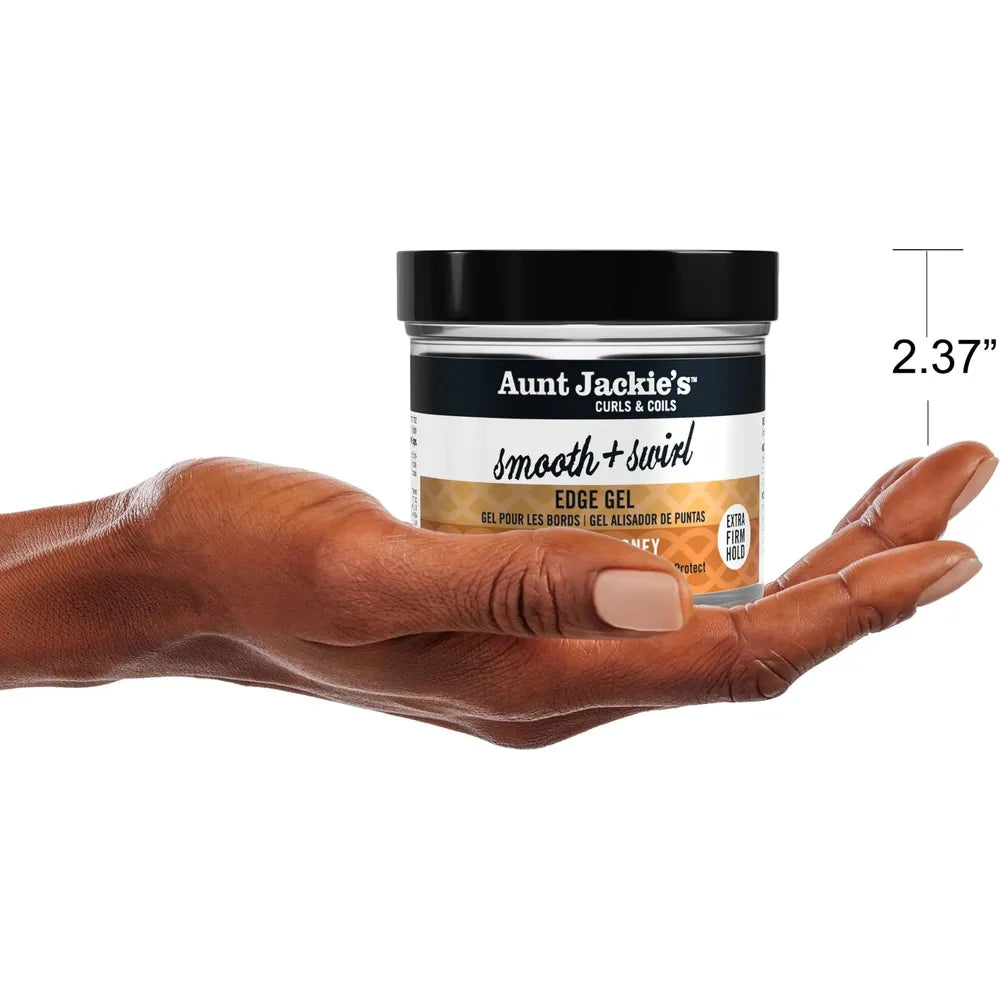 Aunt Jackie's - Award - Winning Braid + Twist Collection | Smooth + Swirl - Edge Gel | Help Lengthen | Protect | Strengthen | 4Oz | - Beauty Exchange Beauty Supply