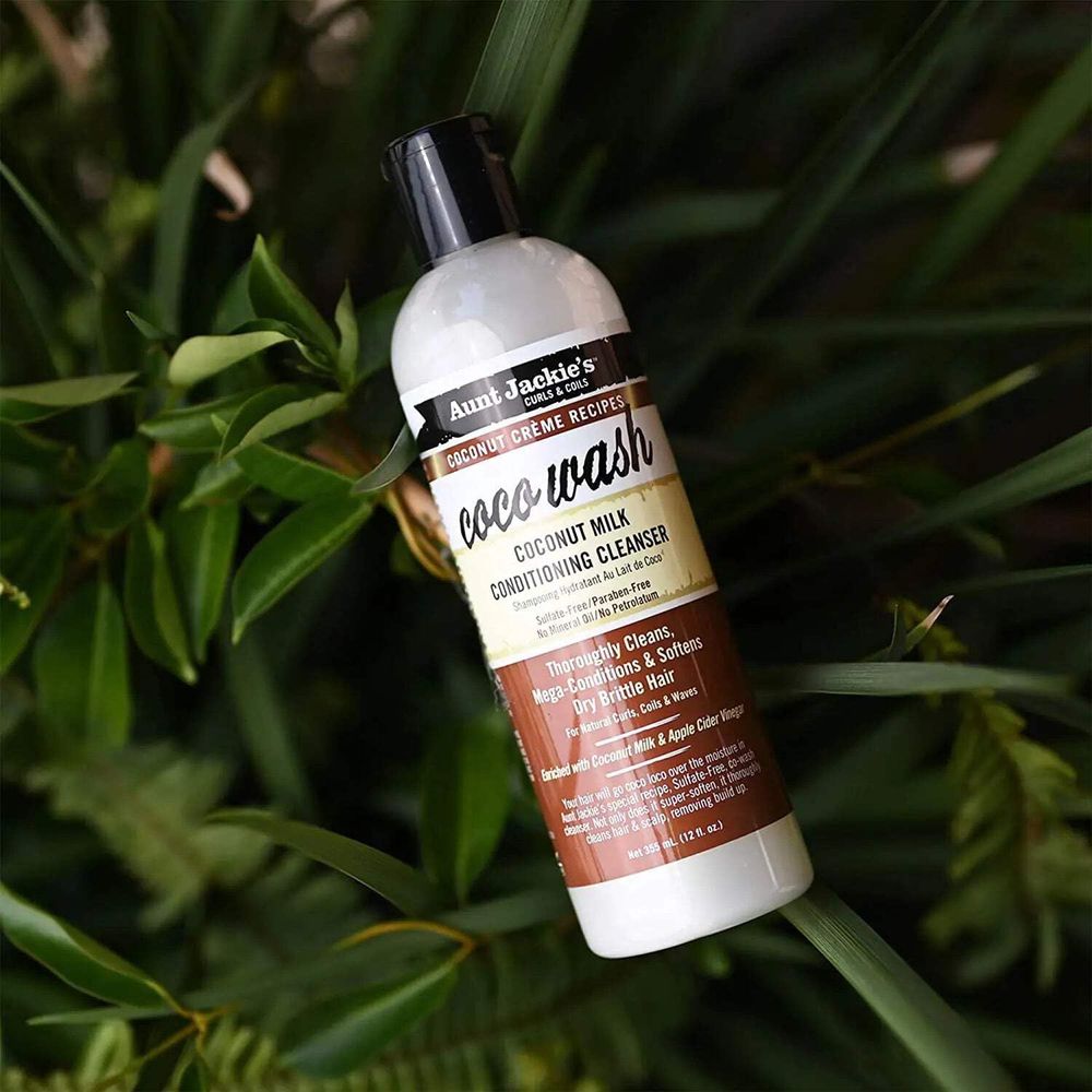 Aunt Jackie’s Coco Wash Coconut Milk Conditioning Cleanser – 12 oz | Sulfate - Free Co - Wash for Soft, Hydrated Curls - Beauty Exchange Beauty Supply