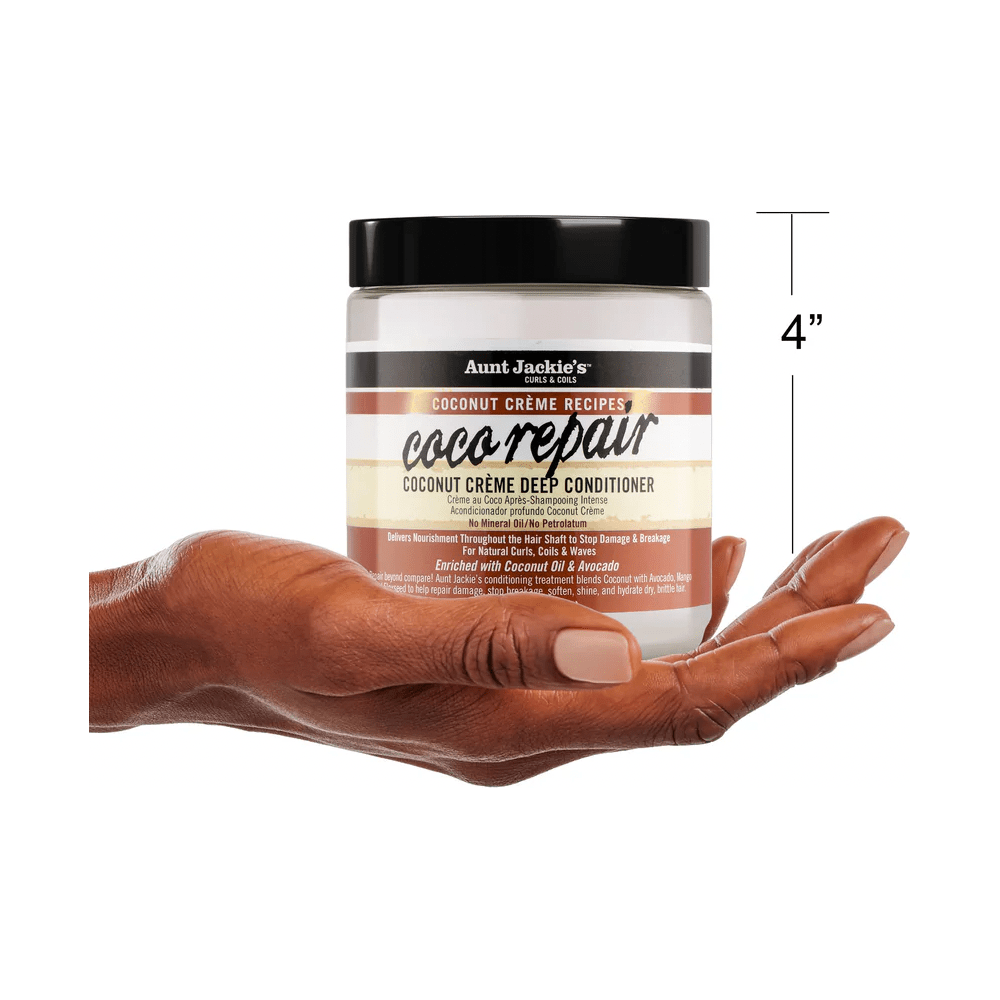Aunt Jackie’s Coconut Crème Recipes Coco Repair Deep Hair Conditioner – 15 oz | Restorative Treatment for Dry, Damaged Curls - Beauty Exchange Beauty Supply