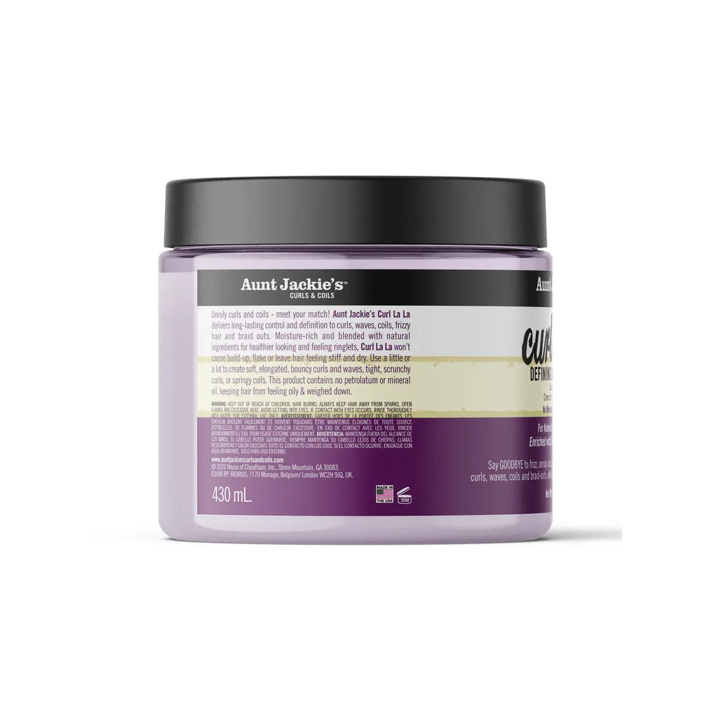 Aunt Jackie’s Curl La La Defining Curl Custard | Curl - Defining Styling Cream for Long - Lasting Hold & Shine – 15 oz - Beauty Exchange Beauty Supply