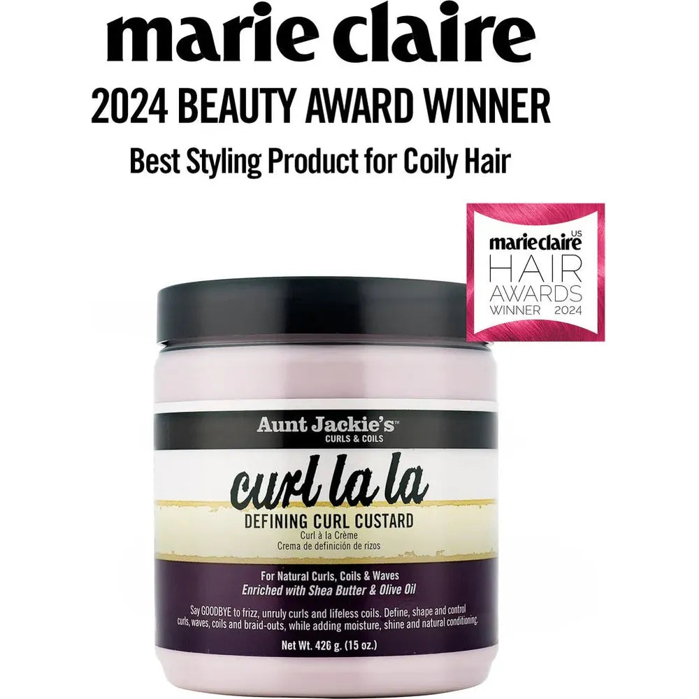 Aunt Jackie’s Curl La La Defining Curl Custard | Curl - Defining Styling Cream for Long - Lasting Hold & Shine – 15 oz - Beauty Exchange Beauty Supply