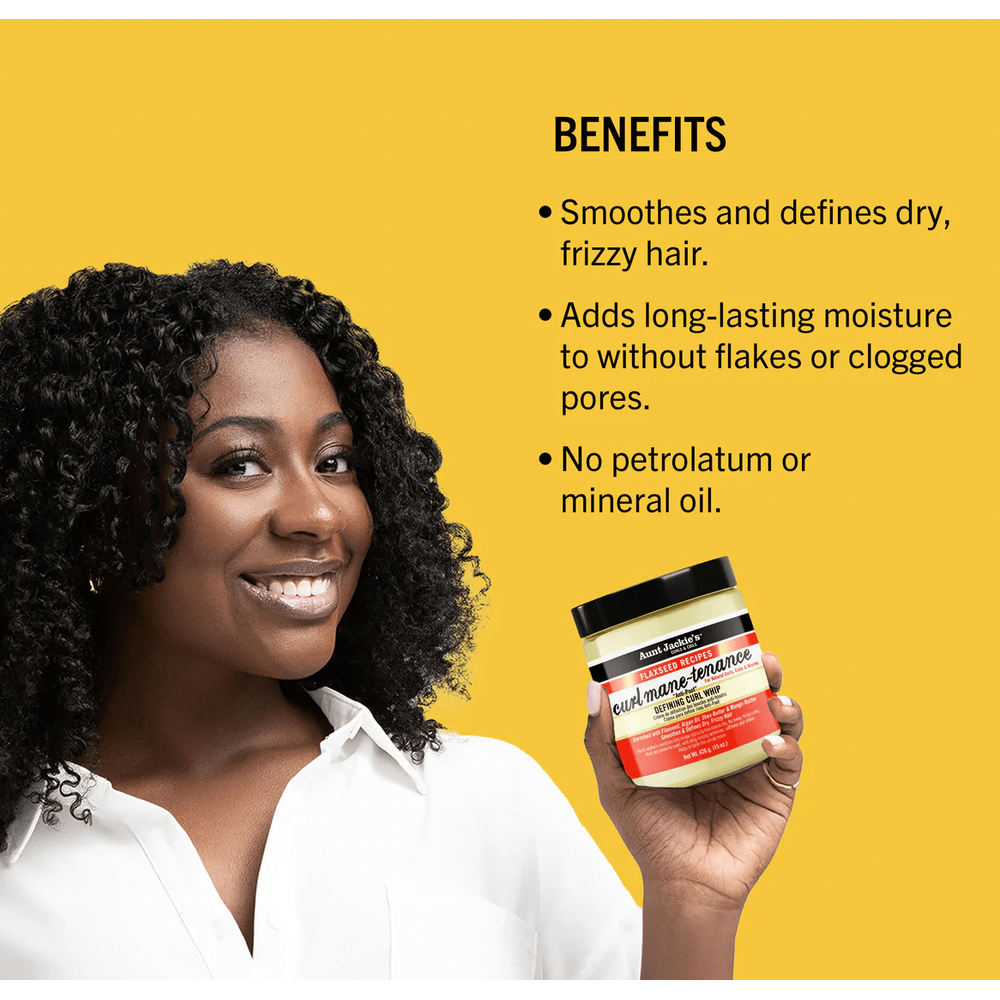 Aunt Jackie's Curl Mane - Tenance Defining Curl Whip – 15 oz | Moisture - Rich Curl Styler for Soft, Defined Curls - Beauty Exchange Beauty Supply