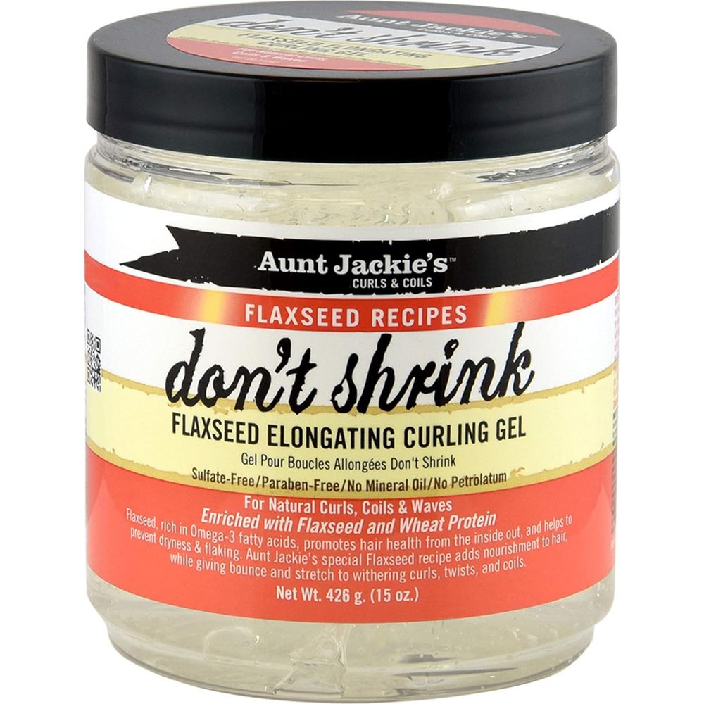 Aunt Jackie’s Don’t Shrink Flaxseed Elongating Curling Gel – 15 oz | Curl Definition & Stretch for Natural Hair - Beauty Exchange Beauty Supply