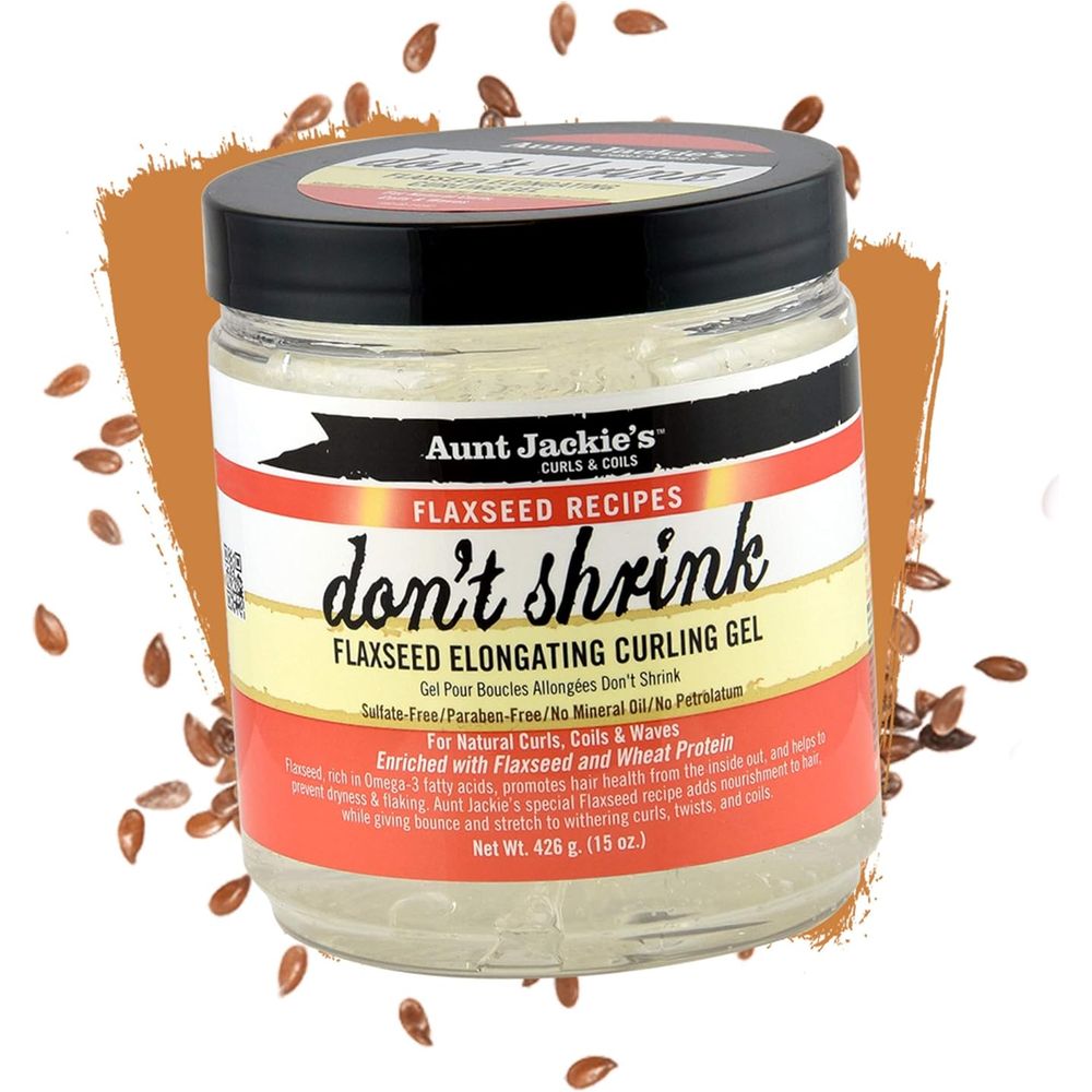 Aunt Jackie’s Don’t Shrink Flaxseed Elongating Curling Gel – 15 oz | Curl Definition & Stretch for Natural Hair - Beauty Exchange Beauty Supply