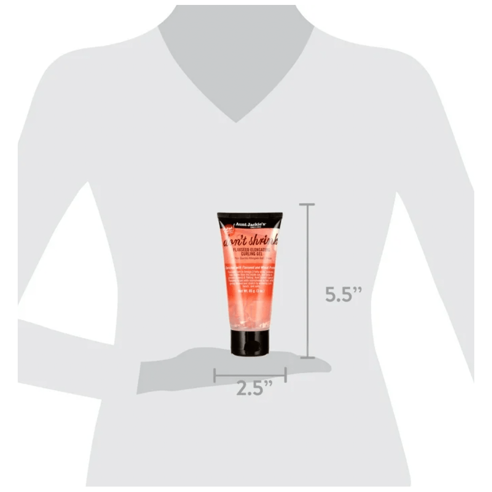 Aunt Jackie’s Don’t Shrink Flaxseed Elongating Curling Gel – 3 oz | Travel - Size Curl Definer for Natural Hair - Beauty Exchange Beauty Supply