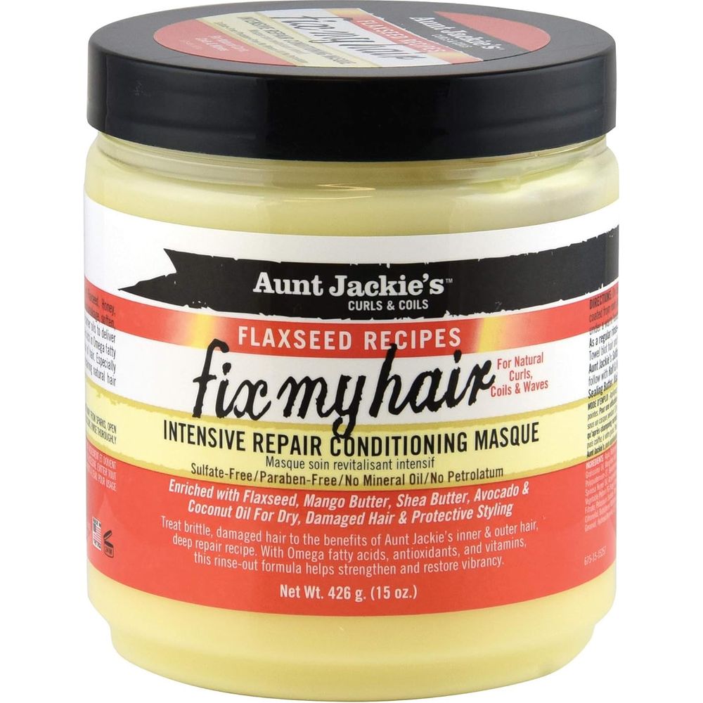 Aunt Jackie’s Fix My Hair Intensive Repair Conditioning Masque – 15 oz | Strength & Moisture Therapy for Damaged Hair - Beauty Exchange Beauty Supply