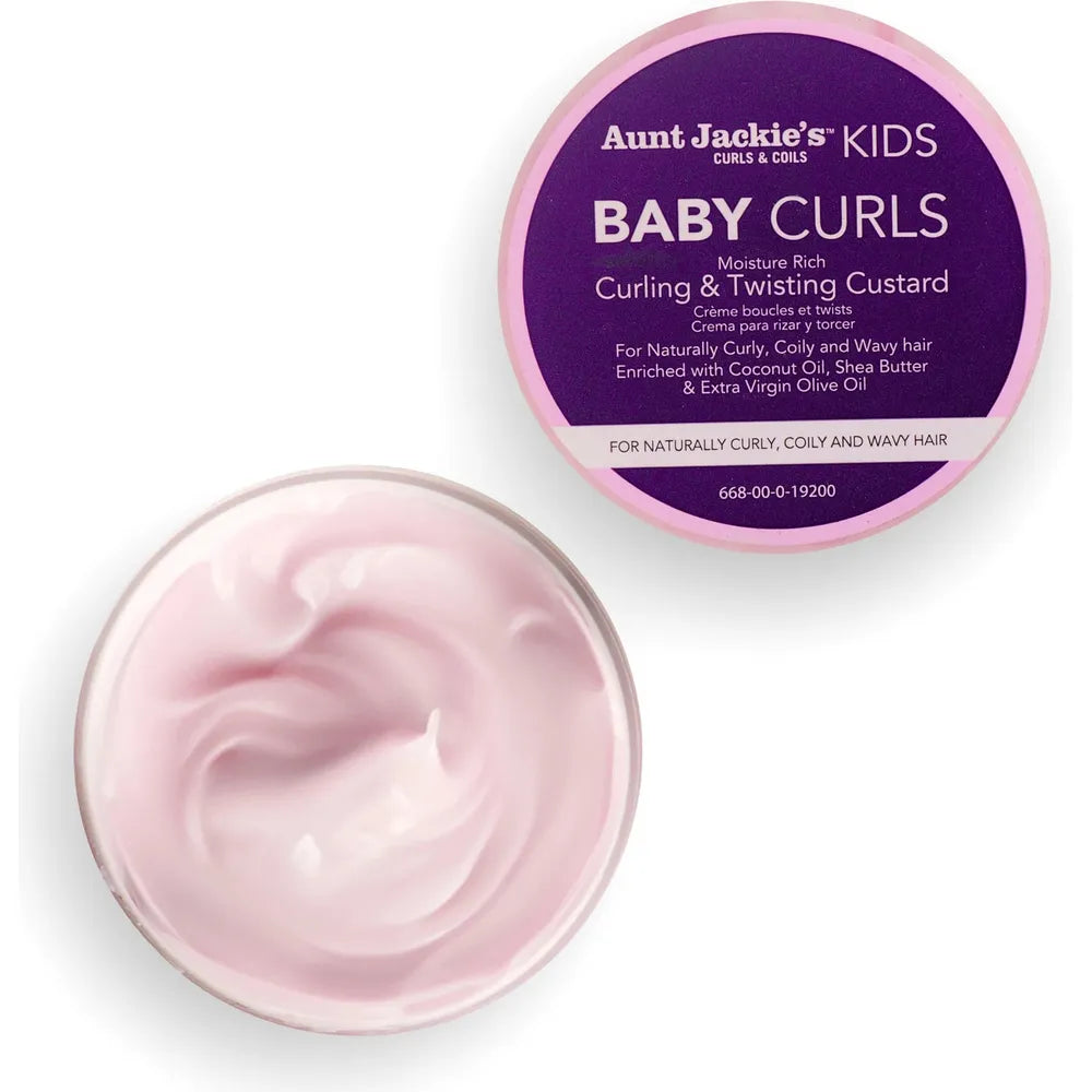 Aunt Jackie's Girls Baby Girl Curls Curling & Twisting Custard | Curl - Defining Styler for Kids Natural Hair – 15 oz - Beauty Exchange Beauty Supply