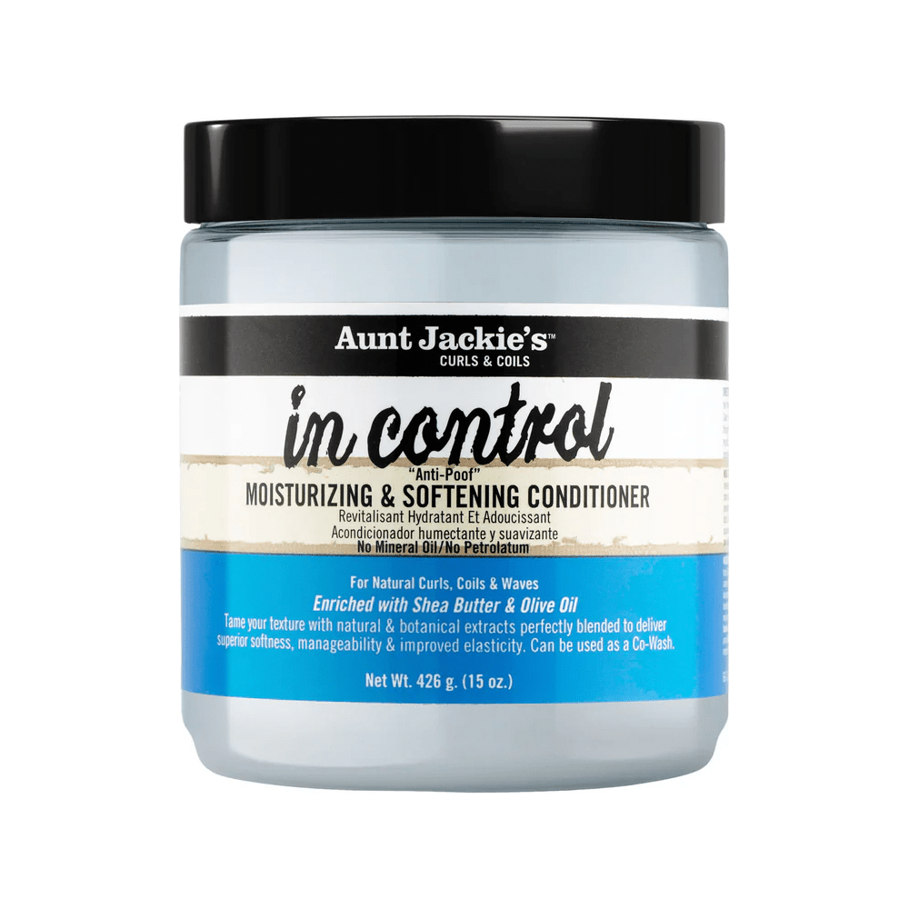 Aunt Jackie's In Control Moisturizing & Softening Conditioner – 15 oz | Frizz - Taming Hydration for Curly & Coily Hair - Beauty Exchange Beauty Supply