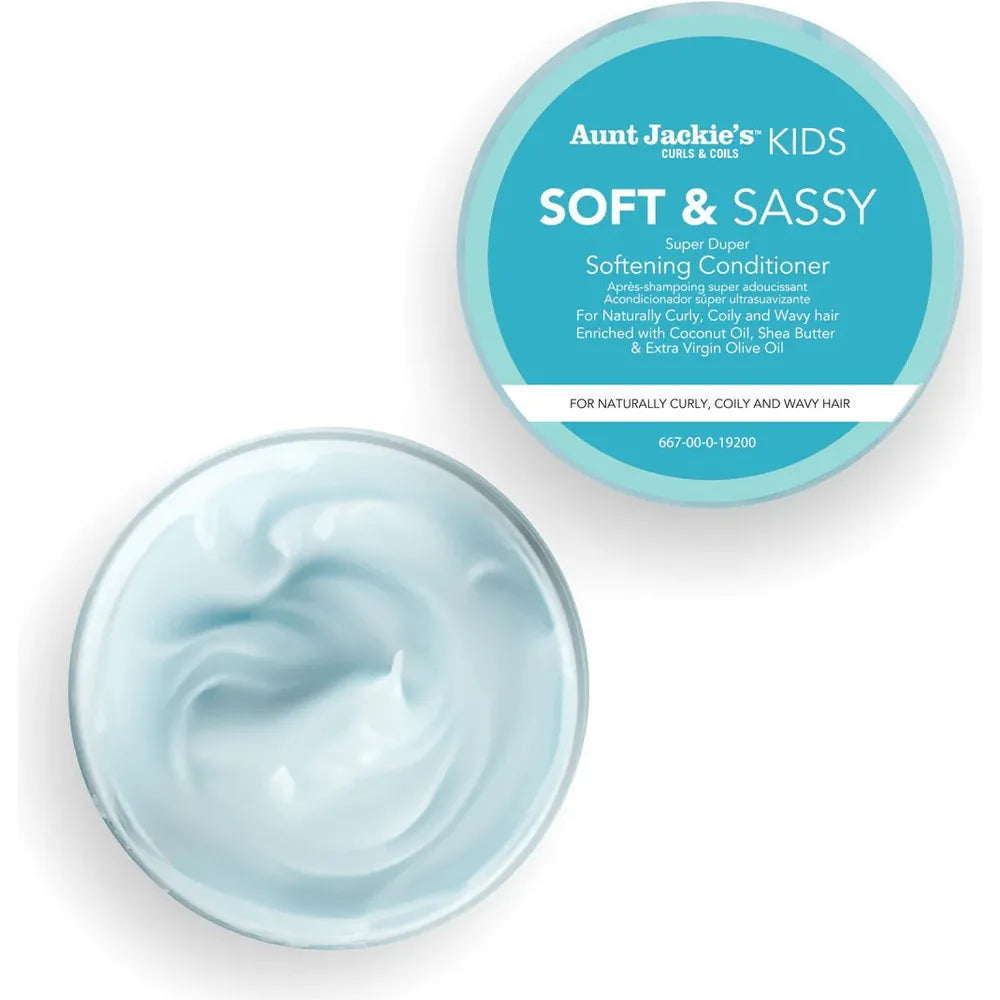 Aunt Jackie's Kids Soft & Sassy Super Duper Softening Conditioner – 15 oz | Hydrating & Detangling for Kids’ Textured Hair - Beauty Exchange Beauty Supply