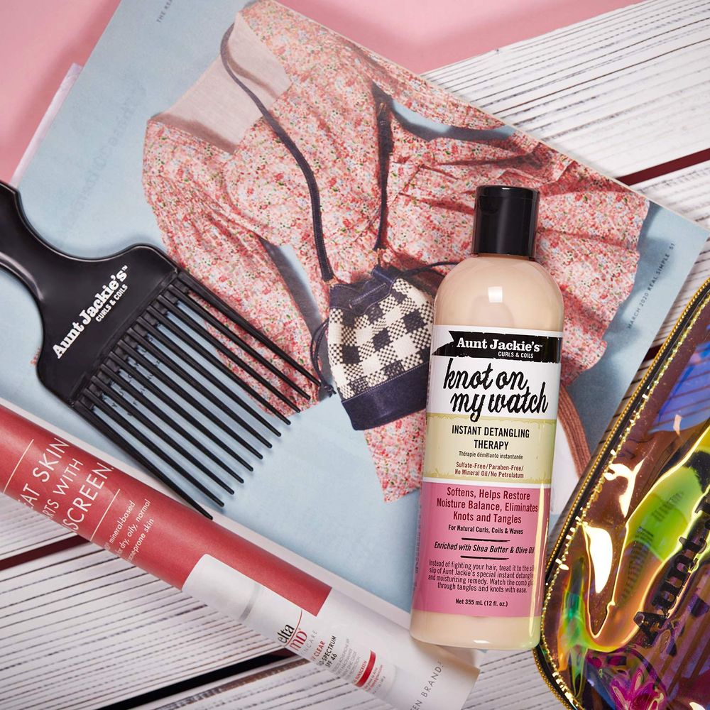 Aunt Jackie’s Knot On My Watch Instant Detangling Therapy – 12 oz | Shea Butter - Enriched Leave - In for Curls, Coils & Waves - Beauty Exchange Beauty Supply