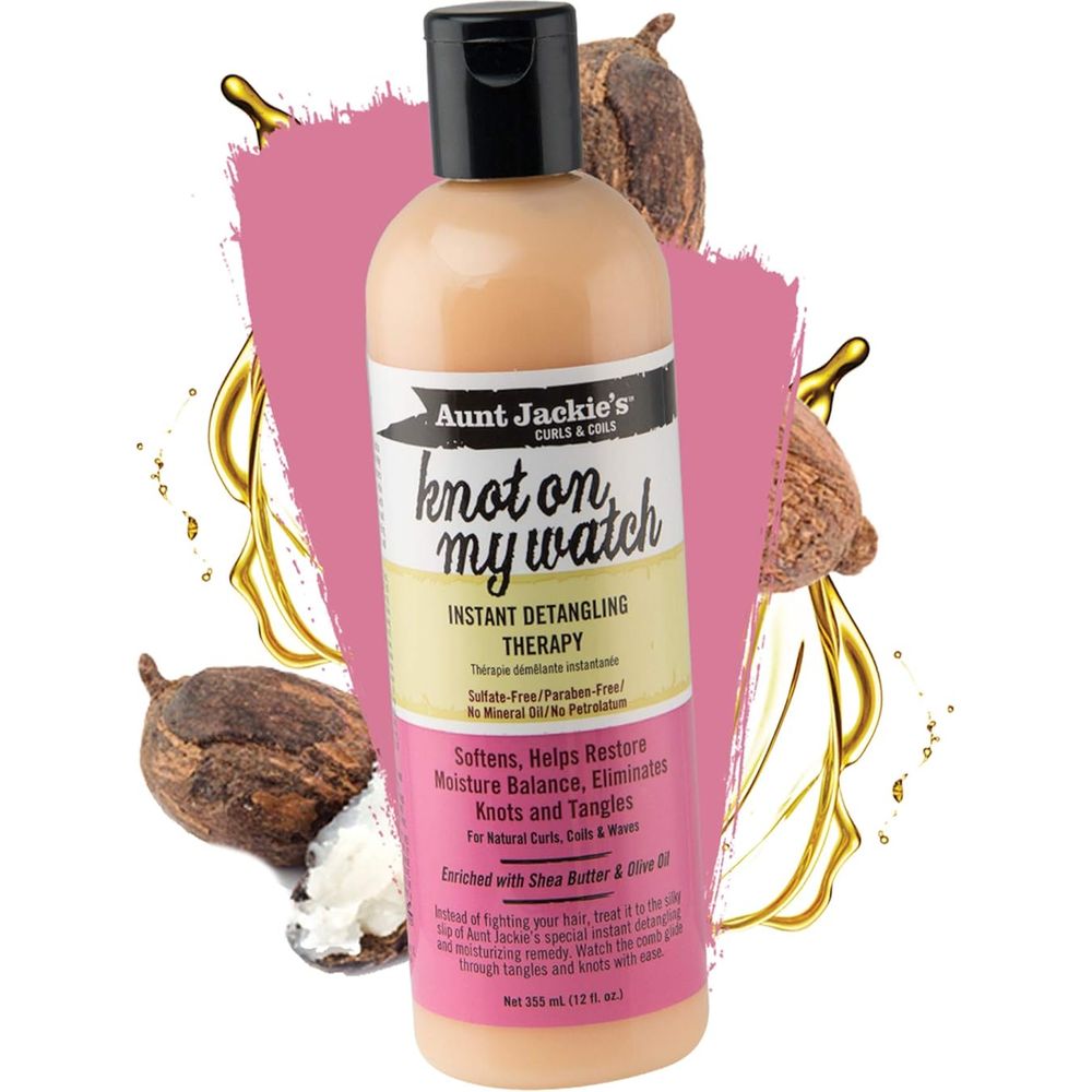 Aunt Jackie’s Knot On My Watch Instant Detangling Therapy – 12 oz | Shea Butter - Enriched Leave - In for Curls, Coils & Waves - Beauty Exchange Beauty Supply