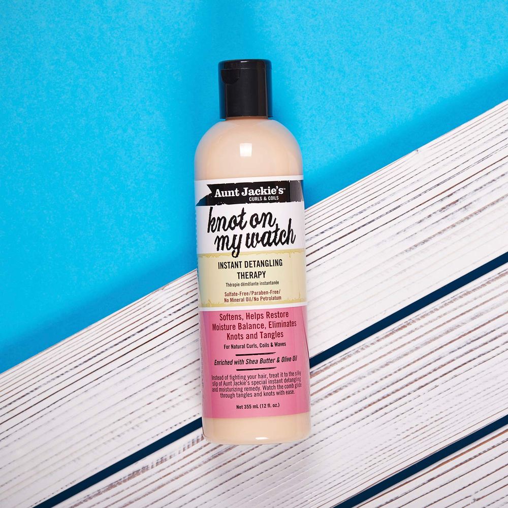 Aunt Jackie’s Knot On My Watch Instant Detangling Therapy – 12 oz | Shea Butter - Enriched Leave - In for Curls, Coils & Waves - Beauty Exchange Beauty Supply